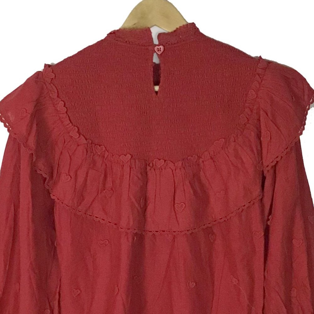 FARM RIO 3D Hearts Smocked Blouse - Picture 10 of 15